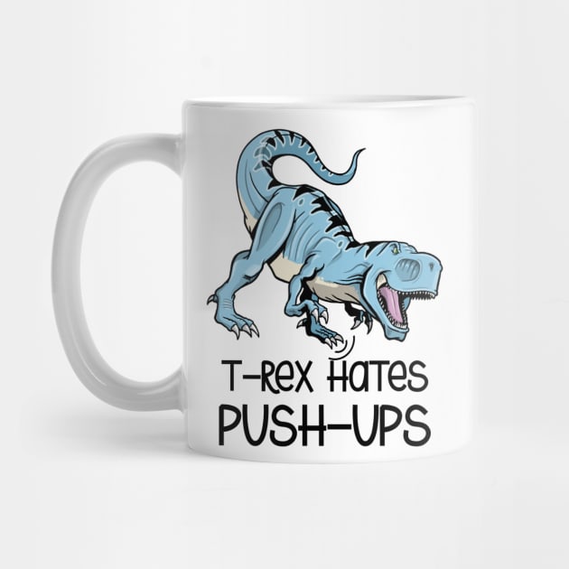 t-rex hates push up by amillustrated